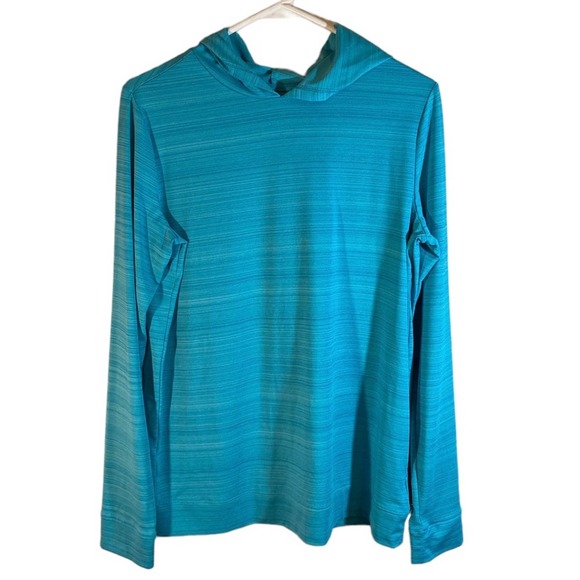 Lands' End Tops - Lands End Hooded Pull Over Top Teal Size XXL
